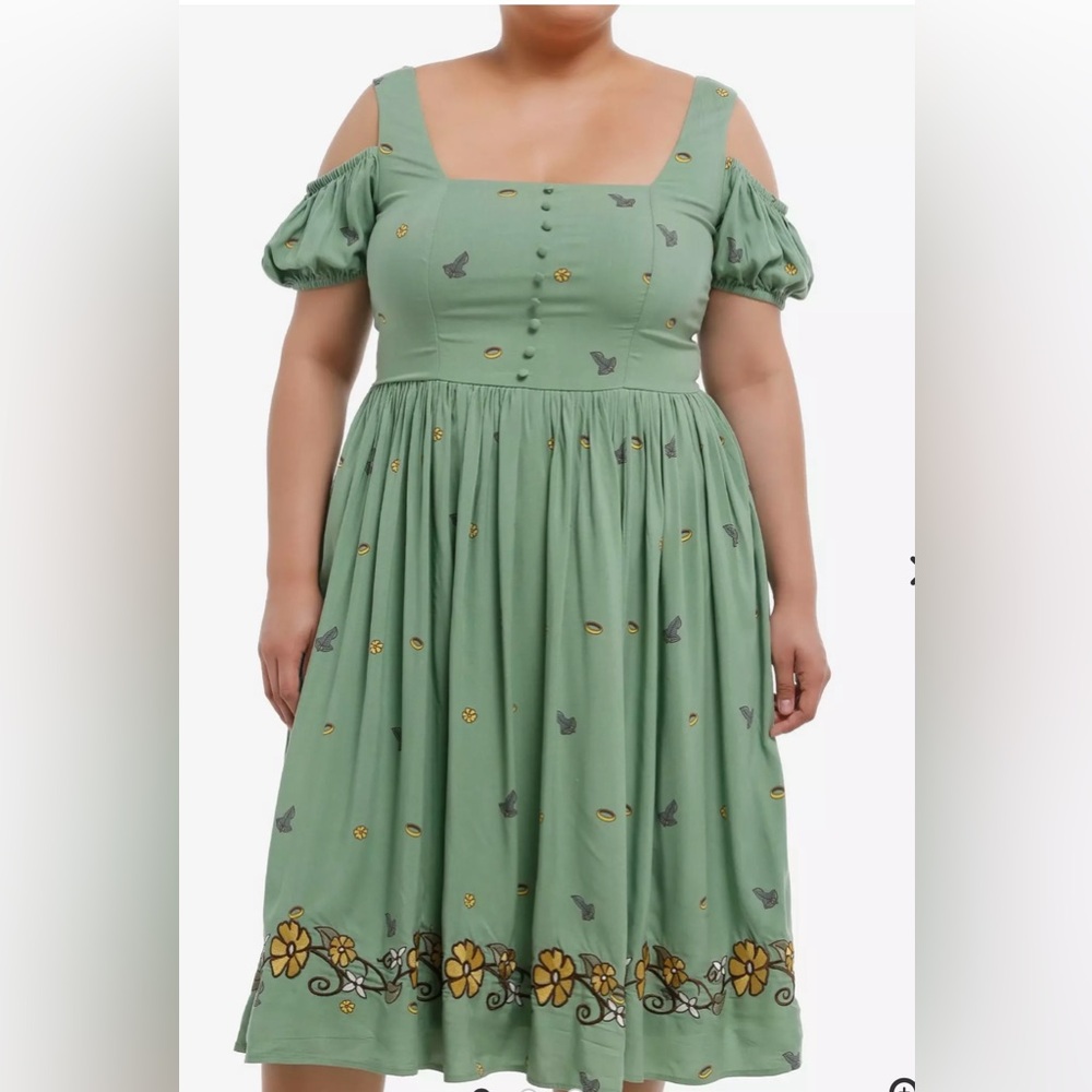 NWT Her Universe Lord of the Rings puff sleeve cold shoulder dress size 3X